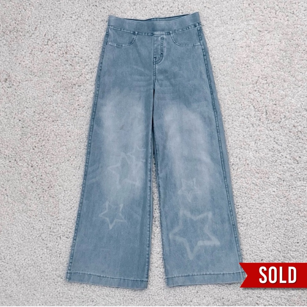 *SOLD!* H&M Tween Wide-Leg Star-Print Jersey Jeans